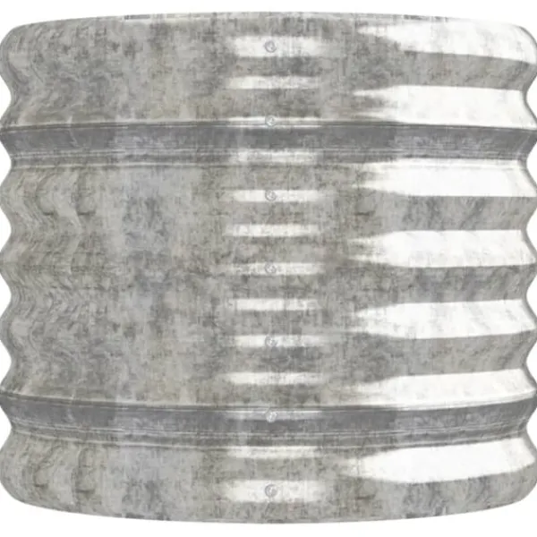 Upphöjd odlingslåda i pulverlackerat stål | Storlek: 152x40x36 cm | Färg: Silver