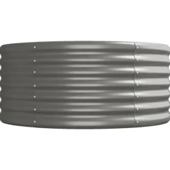 Upphöjd odlingslåda i pulverlackerat stål | Färg: Grå | Storlek: 368x80x36 cm