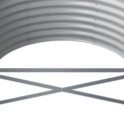 Upphöjd odlingslåda i pulverlackerat stål | Färg: Grå | Storlek: 368x80x36 cm