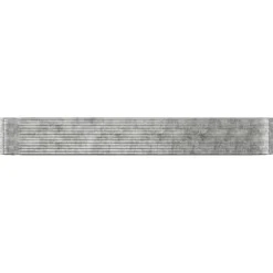 Upphöjd odlingslåda i pulverlackerat stål - Trädgårdsplantering | Färg: Silver | Storlek: 507x100x68 cm