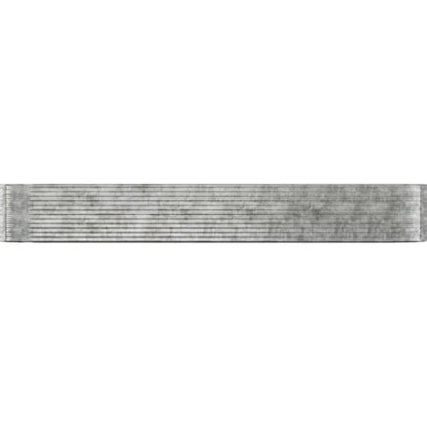 Upphöjd odlingslåda i pulverlackerat stål - Trädgårdsplantering | Färg: Silver | Storlek: 507x100x68 cm