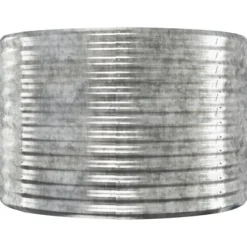 Upphöjd odlingslåda i pulverlackerat stål - Trädgårdsplantering | Färg: Silver | Storlek: 507x100x68 cm