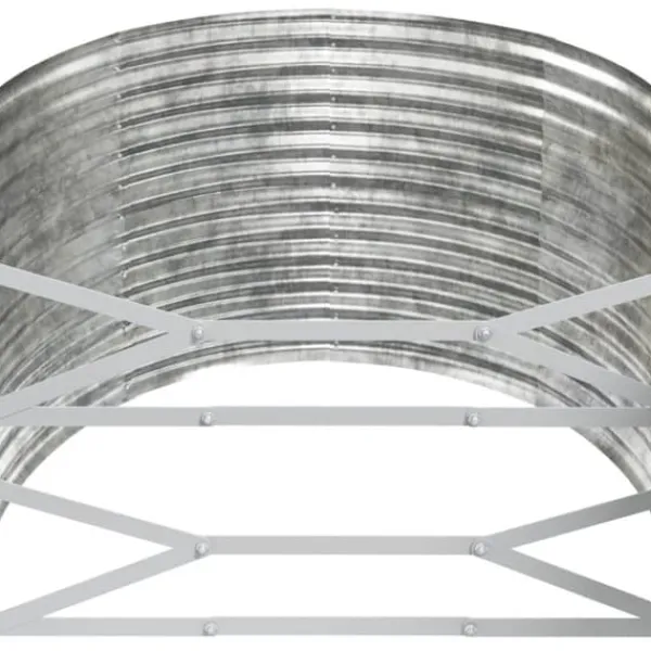 Upphöjd odlingslåda i pulverlackerat stål - Trädgårdsplantering | Färg: Silver | Storlek: 507x100x68 cm
