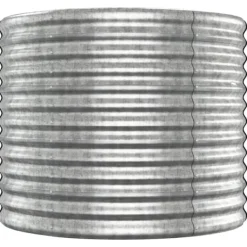 Upphöjd odlingslåda i pulverlackerat stål - Robust och väderbeständig | Färg: Silver | Storlek: 512x80x68 cm