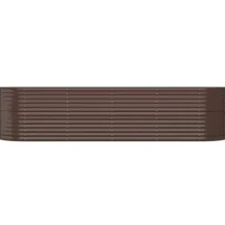 Clearance Upphöjd odlingslåda i pulverlackerat stål | Färg: Brun | Storlek: 296x80x68 cm Planteringsbänkar
