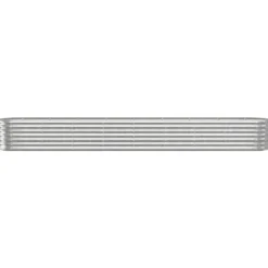 Best Upphöjd odlingslåda i pulverlackerat stål | Färg: Silver | Storlek: 332x40x36 cm Planteringsbänkar