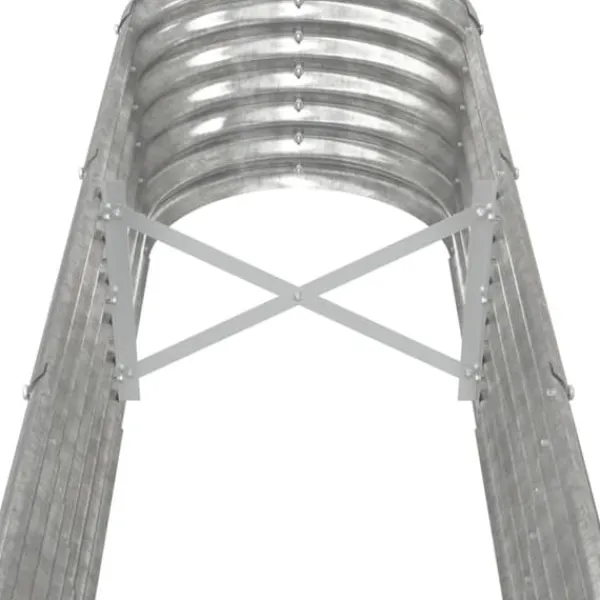 Best Upphöjd odlingslåda i pulverlackerat stål | Färg: Silver | Storlek: 332x40x36 cm Planteringsbänkar