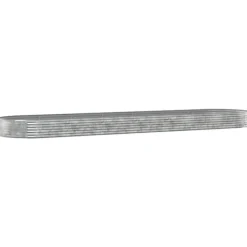 Upphöjd odlingslåda i pulverlackerat stål | Storlek: 600x140x36 cm | Färg: Silver