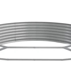 Upphöjd odlingslåda i pulverlackerat stål | Storlek: 600x140x36 cm | Färg: Silver