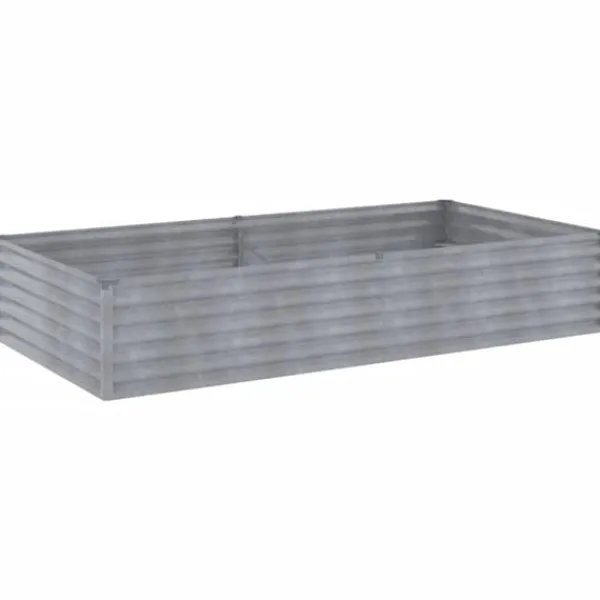 Outlet Upphöjd odlingslåda i rosttrögt stål - Hållbar och dekorativ | Storlek: 195x100x36 cm | Färg: Brunt Planteringsbänkar