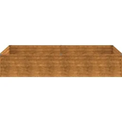Outlet Upphöjd odlingslåda i rosttrögt stål - Hållbar och dekorativ | Storlek: 195x100x36 cm | Färg: Brunt Planteringsbänkar