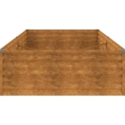 Outlet Upphöjd odlingslåda i rosttrögt stål - Hållbar och dekorativ | Storlek: 195x100x36 cm | Färg: Brunt Planteringsbänkar