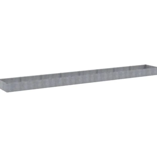 Upphöjd odlingslåda i rosttrögt stål - Hållbar växtlåda | Storlek: 770x100x36 cm | Färg: Brunt