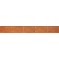 Upphöjd odlingslåda i rosttrögt stål - Långvarig och hållbar | Storlek: 400x80x45 cm | Färg: Brunt