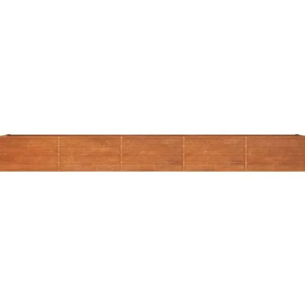 Upphöjd odlingslåda i rosttrögt stål - Långvarig och hållbar | Storlek: 400x80x45 cm | Färg: Brunt
