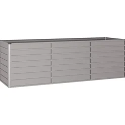 Upphöjd odlingslåda i rosttrögt stål - Hållbar trädgårdslösning | Storlek: 240x80x77 cm | Färg: Rostbrun