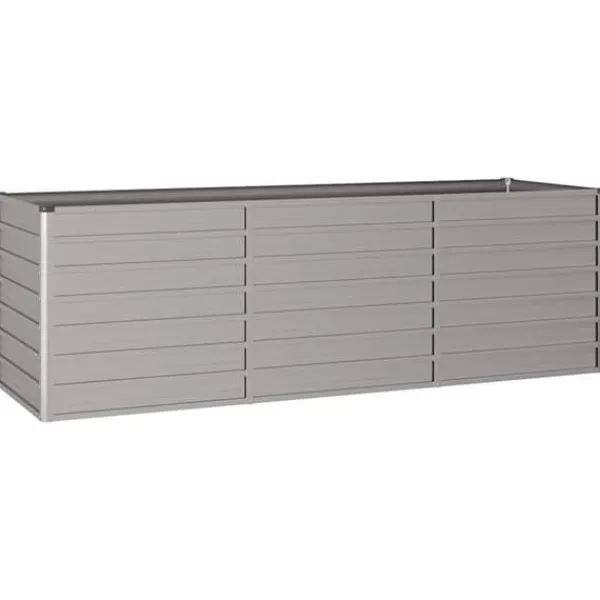 Upphöjd odlingslåda i rosttrögt stål - Hållbar trädgårdslösning | Storlek: 240x80x77 cm | Färg: Rostbrun
