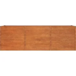 Upphöjd odlingslåda i rosttrögt stål - Hållbar trädgårdslösning | Storlek: 240x80x77 cm | Färg: Rostbrun