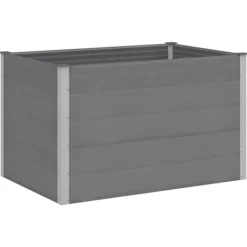 Outlet Upphöjd odlingslåda i WPC - Hållbar och modern design | Färg: Grå | Storlek: 150x100x91 cm Planteringsbänkar