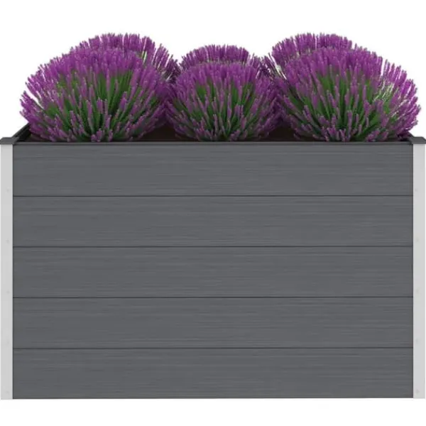 Outlet Upphöjd odlingslåda i WPC - Hållbar och modern design | Färg: Grå | Storlek: 150x100x91 cm Planteringsbänkar