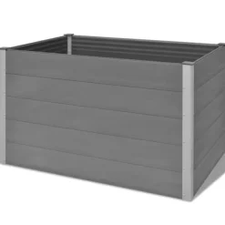 Outlet Upphöjd odlingslåda i WPC - Hållbar och modern design | Färg: Grå | Storlek: 150x100x91 cm Planteringsbänkar