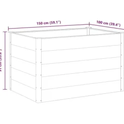Outlet Upphöjd odlingslåda i WPC - Hållbar och modern design | Färg: Grå | Storlek: 150x100x91 cm Planteringsbänkar