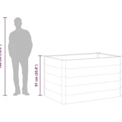 Outlet Upphöjd odlingslåda i WPC - Hållbar och modern design | Färg: Grå | Storlek: 150x100x91 cm Planteringsbänkar