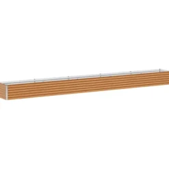 Best Upphöjd odlingslåda Ljusbrun 485 x 50 x 36 cm Galvaniserat Stål Planteringsbänkar