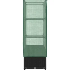 Best Upphöjd odlingslåda med växthusöverdrag i rottinglook | Storlek: 80x40x138 cm Växthus