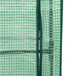 Upphöjd odlingslåda med växthusöverdrag i rottinglook | Storlek: 160x40x140 cm