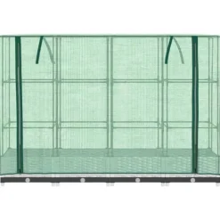 Upphöjd odlingslåda med växthusöverdrag - Rottinglook | Storlek: 160x40x123 cm