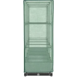 Upphöjd odlingslåda med växthusöverdrag - Rottinglook | Storlek: 160x40x123 cm