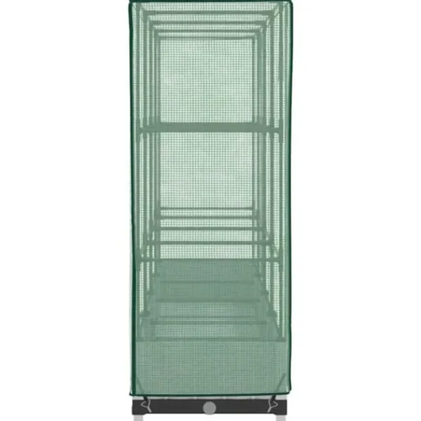 Upphöjd odlingslåda med växthusöverdrag - Rottinglook | Storlek: 160x40x123 cm