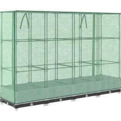 Upphöjd odlingslåda med växthusöverdrag - Rottinglook | Storlek: 160x40x123 cm