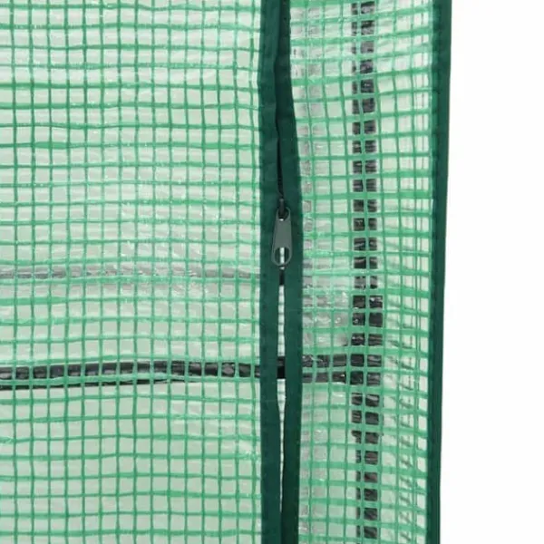 Upphöjd odlingslåda med växthusöverdrag i rottinglook | Storlek: 80x40x138 cm
