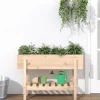 Upphöjd odlingslåda på ben i massiv furu | Storlek: 101x30x69 cm | Färg: Naturlig träfinish Planteringsbänkar