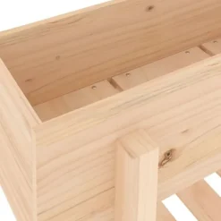 Upphöjd odlingslåda på ben i massiv furu | Storlek: 101x30x69 cm | Färg: Naturlig träfinish Planteringsbänkar