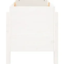 Discount Upphöjd odlingslåda på ben i massiv furu | Storlek: 101x50x57 cm | Färg: Vit Planteringsbänkar