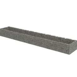 Upphöjd planteringsgabion av galvaniserat stål - Trädgårdsgabion | Storlek: 540x90x50 cm | Färg: Silver