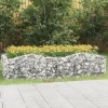 vidaXL Upphöjd planteringsgabion 200x100x50 cm galvaniserat järn