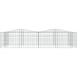 vidaXL Upphöjd planteringsgabion 200x100x50 cm galvaniserat järn