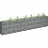 Best Upphöjd planteringsgabion i galvaniserat stål - Trädgårdsavgränsning | Storlek: 270x30x60 cm Planteringsbänkar
