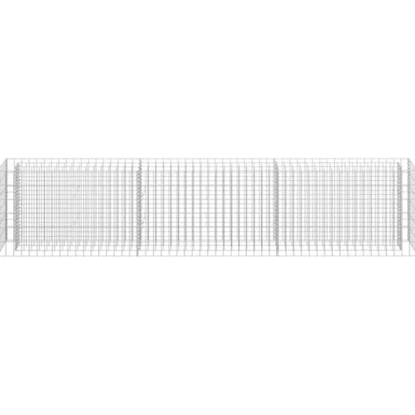 Best Upphöjd planteringsgabion i galvaniserat stål - Trädgårdsavgränsning | Storlek: 270x30x60 cm Planteringsbänkar