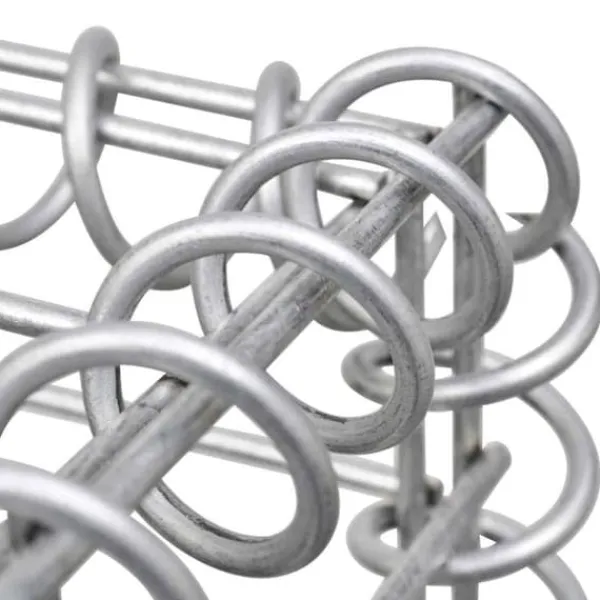 Best Upphöjd planteringsgabion i galvaniserat stål - Trädgårdsavgränsning | Storlek: 270x30x60 cm Planteringsbänkar