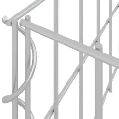 Upphöjd planteringsgabion i galvaniserat stål 100x100x20 cm | Färg: Silver | Storlek: 100x100x20 cm