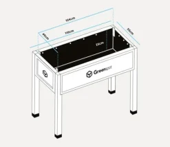 Upphöjd rabatt för balkong, terrass och trädgård 110x55x80cm - Träherbarium på ben - Planterlåda på ben för blommor, örter, grönsaker - Upphöjd låda f | CDON