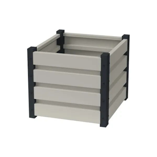 Upphöjd säng vit 40cm x 50cm x 50cm x 50cm | Odlingslåda | Blomlåda | Planteringslåda