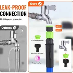 Outlet Uppvärmd vattenslang för RV 15 fot, -45℉ frostskydd, dricksvatten, hållbar design Bevattning