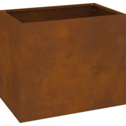 Clearance Urbana Trädgårdsplanterare i Väderbiten Stål | Storlek: 50x32x40 cm | Färg: Brun Krukor & Växtbehållare