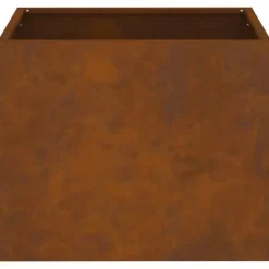 Clearance Urbana Trädgårdsplanterare i Väderbiten Stål | Storlek: 50x32x40 cm | Färg: Brun Krukor & Växtbehållare